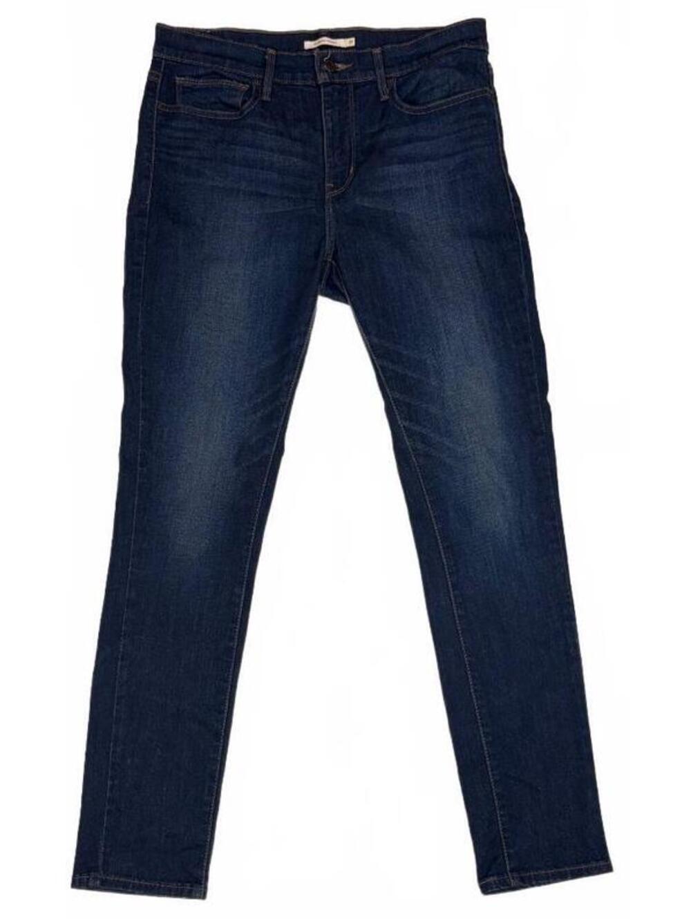 Dark Wash Levi's Womens 31 Slimming Skinny Stretch Jeans Blue Mid Rise Denim
